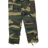 Womens Polyester Blend Regular Fit Camouflage Zip Closure Trousers W32 L30 Cargo