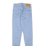 LEVI'S Womens Slim Light Blue Denim Jeans W24 L28 Stylish Cotton Blend Zip