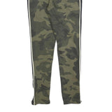 JOHN H Mens Cotton Blend Green Camouflage Slim Drawstring Trousers W28 L28