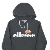 ELLESSE Womens Grey Hoodie UK 6 Cotton Blend Pullover Casual Sweatshirt