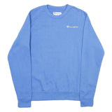 CHAMPION Mens Blue Cotton Blend Crew Neck M Sweatshirt Logo Embroidered