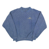 WEK Mens Blue Collared 2XL Sweatshirt Cotton Blend Pullover Casual
