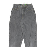 REACTION Womens Jeans Grey Relaxed Straight Denim Medium W26 L29 Casual Zip