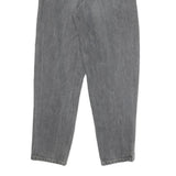 REACTION Womens Jeans Grey Relaxed Straight Denim Medium W26 L29 Casual Zip