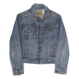 LEVI'S Womens Blue Denim Button Jacket M Cotton Classic Western Style