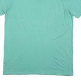 GUESS Mens Green Cotton Blend Graphic T-Shirt L V-Neck Casual Summer Wear