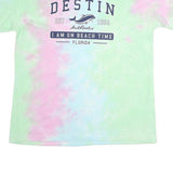 SUNSTATIONS Mens Pastel Tie Dye Cotton Graphic T-Shirt 2XL Short Sleeve Crew