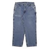 CARHARTT Mens Jeans Blue Relaxed Loose Denim Medium W34 L28 Workwear Zip Pockets