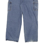 CARHARTT Mens Jeans Blue Relaxed Loose Denim Medium W34 L28 Workwear Zip Pockets