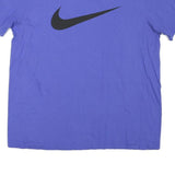 NIKE Mens Blue L Short Sleeve Crew Neck Graphic T-Shirt Cotton Blend