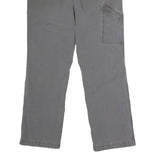 CARHARTT Mens Regular Fit Grey Cotton Blend Button Trousers W34 L30 Workwear