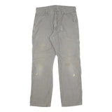 DICKIES Mens Grey Cotton Blend Twill Straight Regular Fit Trousers W30 L28