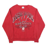 DELTA Mens Red Wisconsin Rose Bowl Crew Neck XL Sweatshirt Vintage Sportswear