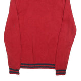 POLO RALPH LAUREN Boys Red Shawl Collar Plain Cotton Jumper XL Classic Knitwear