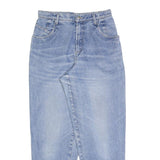 Womens Regular Fit Blue Denim Jeans W30 L30 Zip Closure Cotton Blend Classic