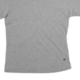 PUMA Womens Grey Cotton Blend V-Neck Short Sleeve T-Shirt M Casual Basic