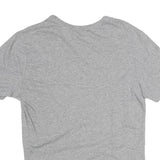 PUMA Womens Grey Cotton Blend V-Neck Short Sleeve T-Shirt M Casual Basic