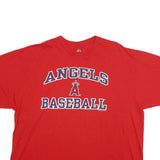 MAJESTIC Mens Red Angels Baseball T-Shirt 2XL Short Sleeve Crew Neck Cotton
