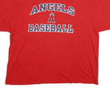 MAJESTIC Mens Red Angels Baseball T-Shirt 2XL Short Sleeve Crew Neck Cotton