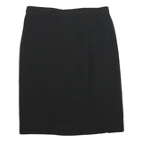 JIGSAW Womens Black Pencil Knee Length Wool Blend Skirt UK 14 Classic Workwear