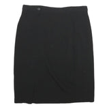 JIGSAW Womens Black Pencil Knee Length Wool Blend Skirt UK 14 Classic Workwear