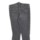 LEVI'S 711 Womens Jeans Grey Slim Skinny Denim Rinse W28 L25 Distressed