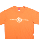 NFL Mens Orange Graphic T-Shirt L Short Sleeve Crew Neck Casual Cotton Blend