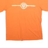 NFL Mens Orange Graphic T-Shirt L Short Sleeve Crew Neck Casual Cotton Blend