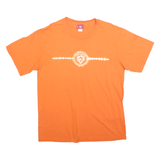 NFL Mens Orange Graphic T-Shirt L Short Sleeve Crew Neck Casual Cotton Blend