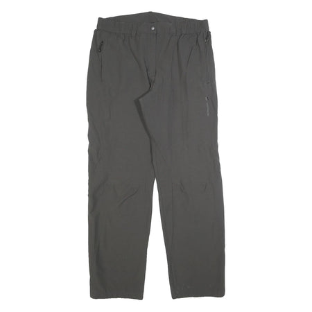 TREVOLUTION Mens Regular Fit Grey Polyester Trousers W34 L32 Zip Casual Outdoor