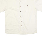 JOE MARLIN Mens Cream Rayon Shirt XL Casual Summer Button Pocket