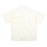 JOE MARLIN Mens Cream Rayon Shirt XL Casual Summer Button Pocket