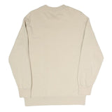 PUMA Mens Beige XS Crew Neck Cotton Blend Sweatshirt Logo Athletic Pullover
