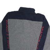 NAUTICA Mens Blue & Grey Half Zip Polyester Jacket L Sport Casual
