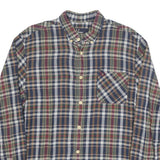 FRED PERRY Mens Blue Red Green Check Shirt M Cotton Blend Classic Button-Down