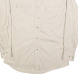 WRANGLER Mens Beige Cotton Blend Shirt M Button Down Long Sleeve Classic