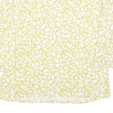 PHASE EIGHT Womens Yellow & White Floral Print Blouse 3/4 Sleeve Round Neck UK