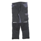 DICKIES Mens Cotton Blend Black & Grey Regular Straight Trousers W36 L30