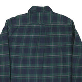 JACHS Womens Green & Blue Plaid Flannel Shirt 2XL Cotton Blend Casual Long