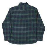 JACHS Womens Green & Blue Plaid Flannel Shirt 2XL Cotton Blend Casual Long