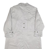 AMUN Womens Cream L Jacket Polyester Blend Plain Button Closure Long Sleeve