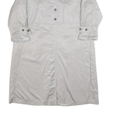 AMUN Womens Cream L Jacket Polyester Blend Plain Button Closure Long Sleeve