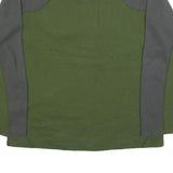 THE NORTH FACE Mens Green & Grey Plain Jumper Half Zip Basic Knit L Outdoor