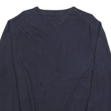 TOMMY HILFIGER Mens Navy Plain Jumper Crew Neck Basic Knit XL Cotton Blend