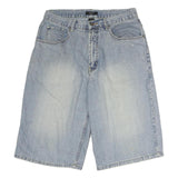 LUXE-T Mens Denim Blue Casual Shorts M W34 Cotton Comfort Fit Pockets