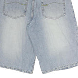 LUXE-T Mens Denim Blue Casual Shorts M W34 Cotton Comfort Fit Pockets