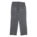 DICKIES Mens Cotton Blend Grey Regular Fit Straight Leg Trousers W32 L32
