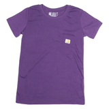CARHARTT Womens Purple T-Shirt S Short Sleeve Crew Neck Pocket Logo