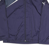 PUMA Mens Navy Blue Polyester Blend Track Jacket L Zip Sportswear Lightweight