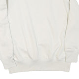 NIKE Womens White XS Crew Neck Sweatshirt Cotton Blend Pullover Lightweight